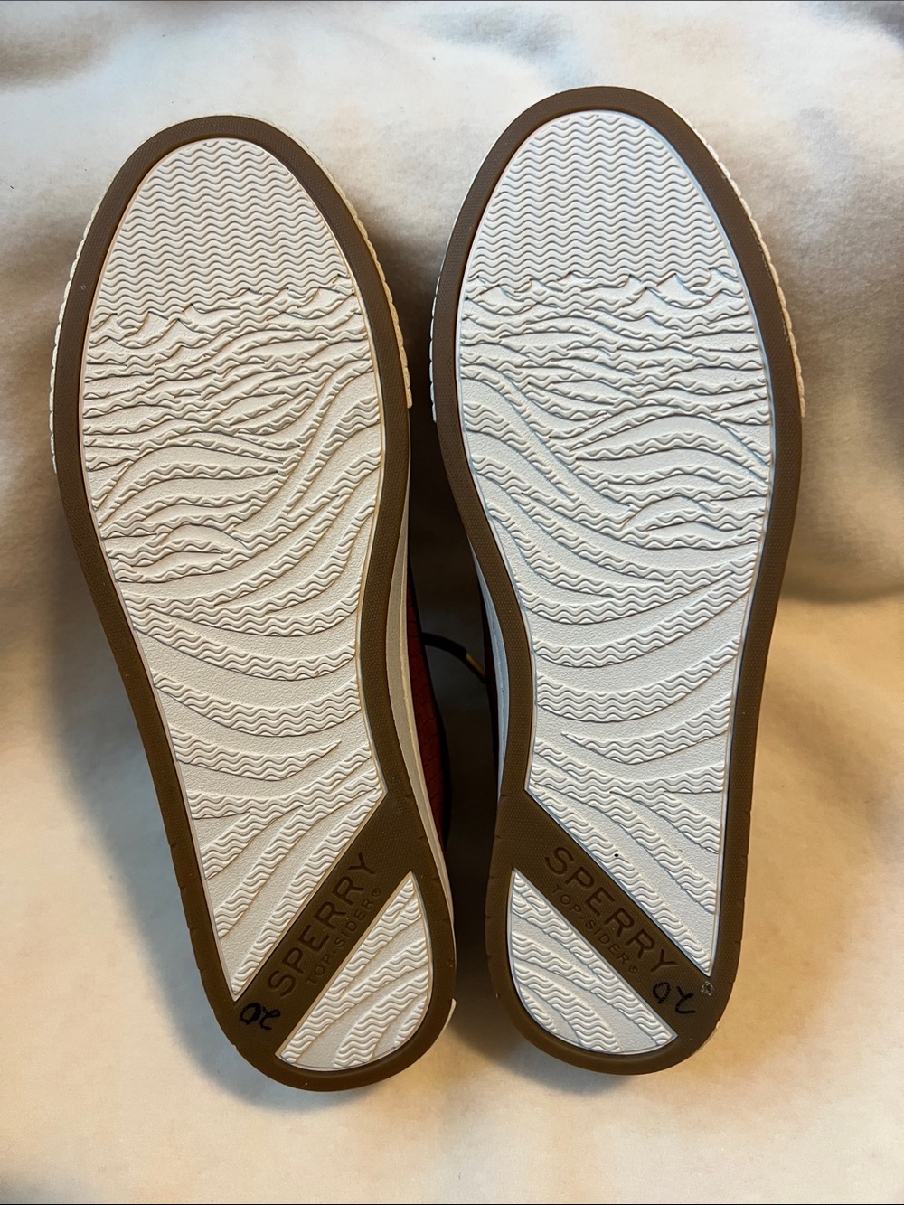 Sperry Women’s Crimson Anchor Plushwave Croc Nubuck Leather Sneakers Size 8 - Picture 5 of 8